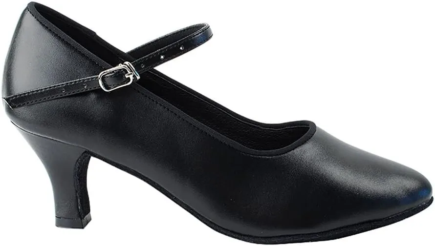 Very Fine Dance Shoes - Ladies Standard, Smooth Ballroom Dance Shoes - SERA5522-2.5-inch Heel and Foldable Brush Bundle