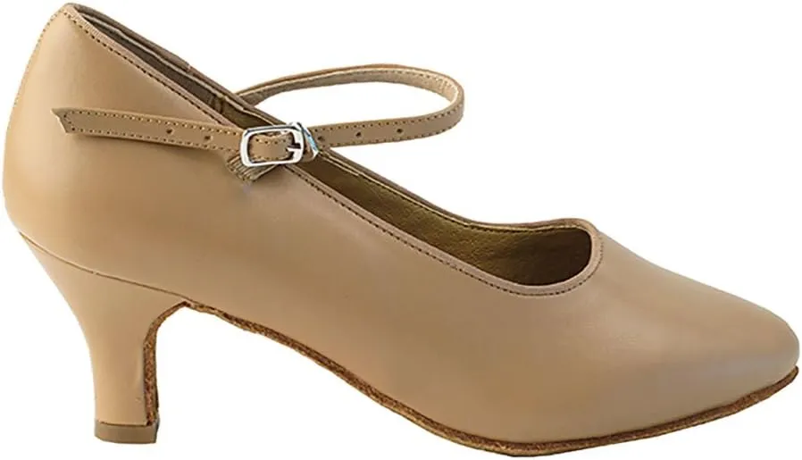 Very Fine Dance Shoes - Ladies Standard, Smooth Ballroom Dance Shoes - SERA5522-2.5-inch Heel and Foldable Brush Bundle