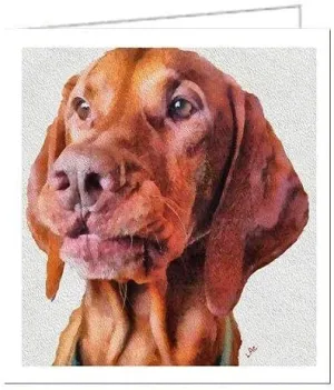 Vizsla - Milo Maxwell CED - Set of Six  Notecards  -  - - 5 x 5 Inches