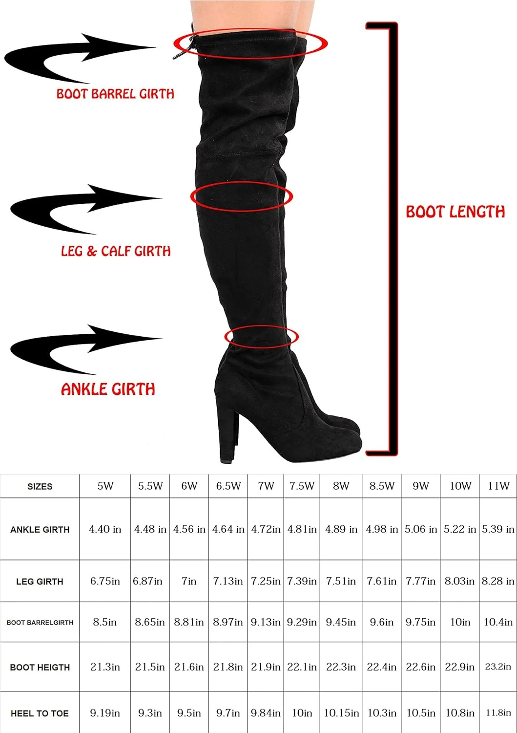 Wild Diva Women's Over The Knee Boot - Sexy Over The Knee High Pullon Boot - Trendy Low Block Heel Shoe - Comfortable - Wide Calf & Regular FIT