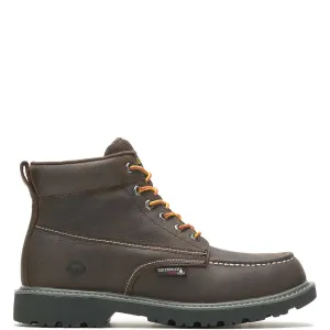 Wolverine Men's Floorhand Moc Toe 6” Work Boot - Dark Coffee (SOFT TOE)
