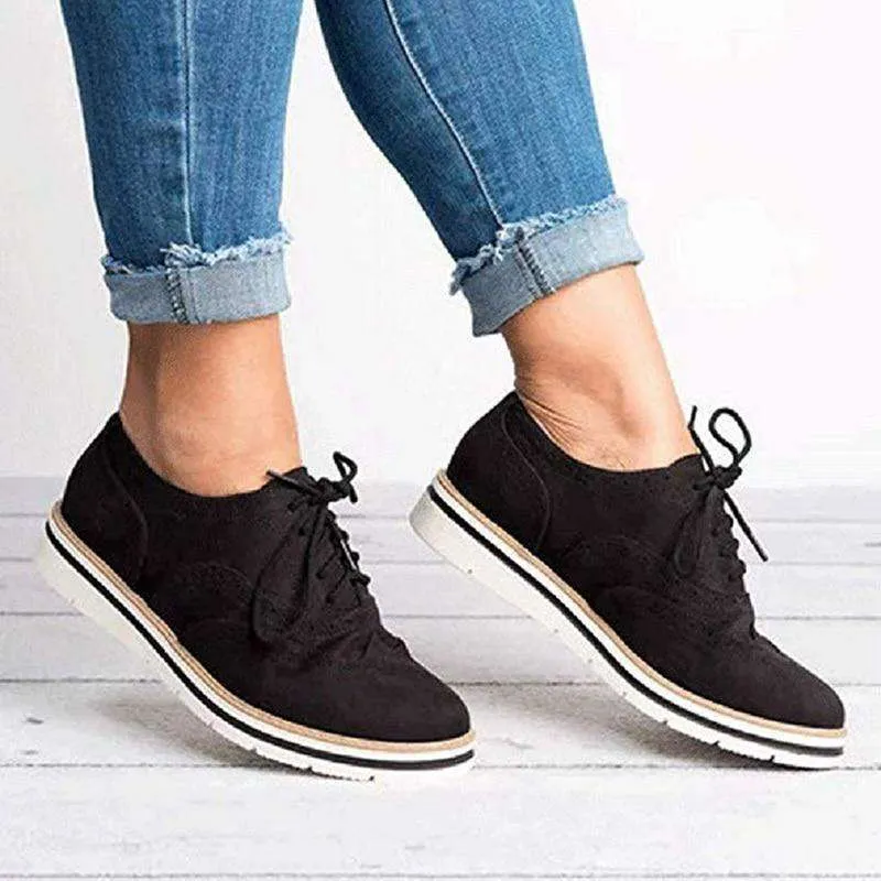 Women Casual Lace up Oxfords Flats