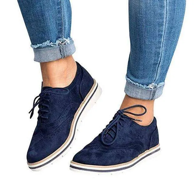 Women Casual Lace up Oxfords Flats