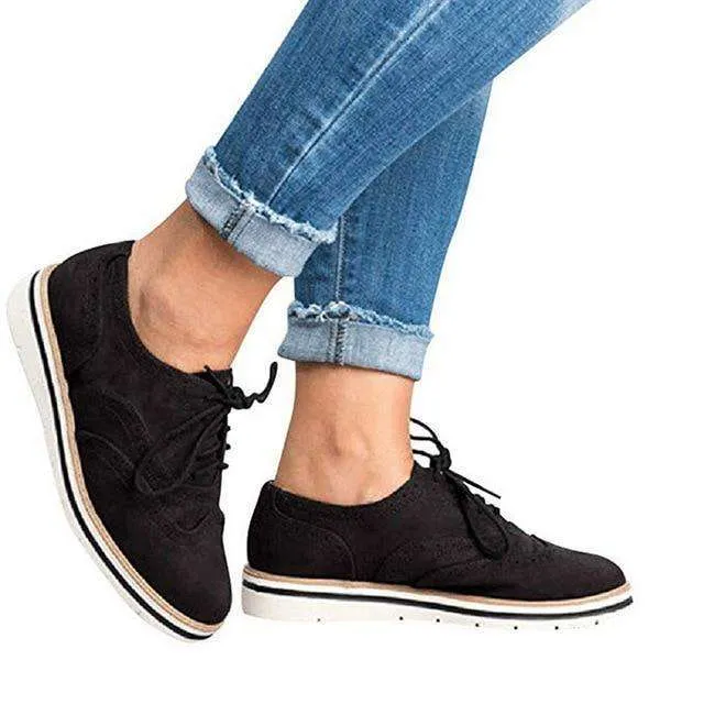 Women Casual Lace up Oxfords Flats