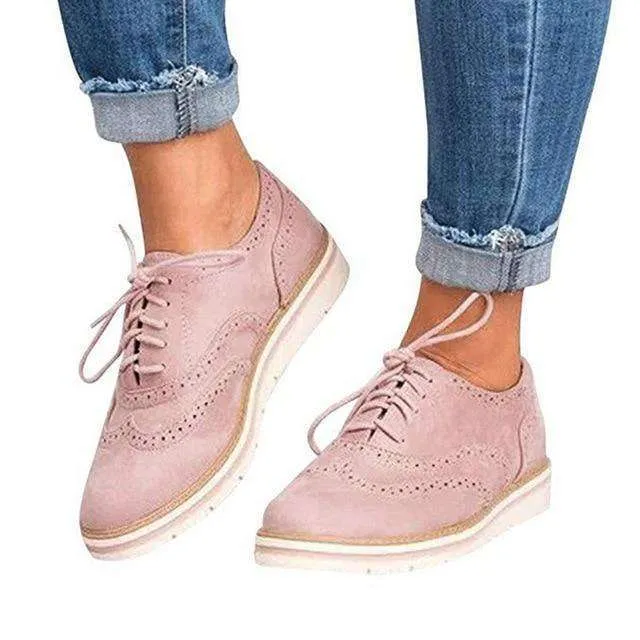 Women Casual Lace up Oxfords Flats