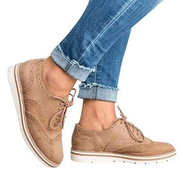 Women Casual Lace up Oxfords Flats