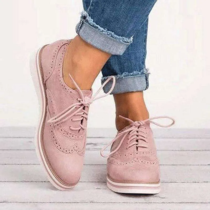 Women Casual Lace up Oxfords Flats