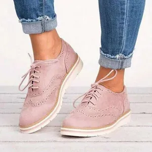 Women Casual Lace up Oxfords Flats