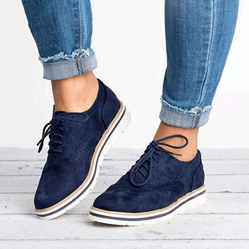Women Casual Lace up Oxfords Flats