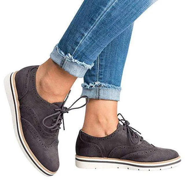 Women Casual Lace up Oxfords Flats