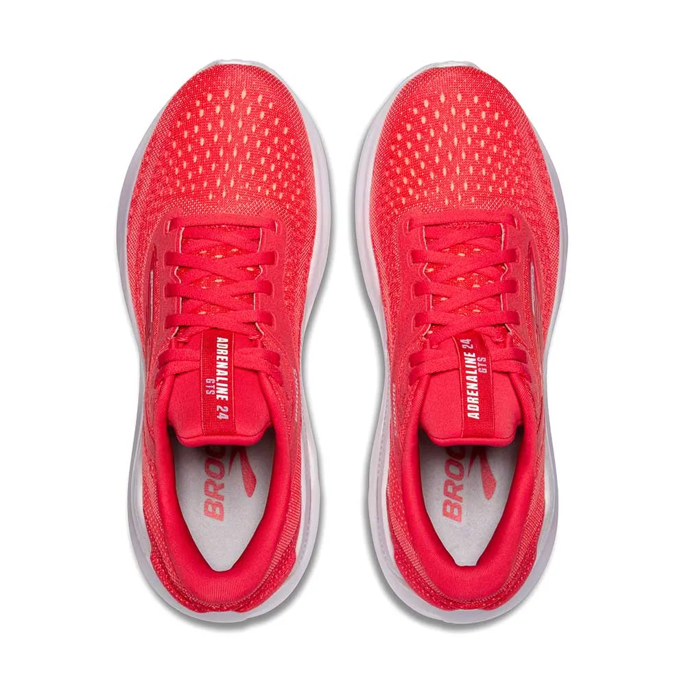 Women's Adrenaline GTS 24 Running Shoe - Cayenne/Thistle/Yellow - Regular (B)