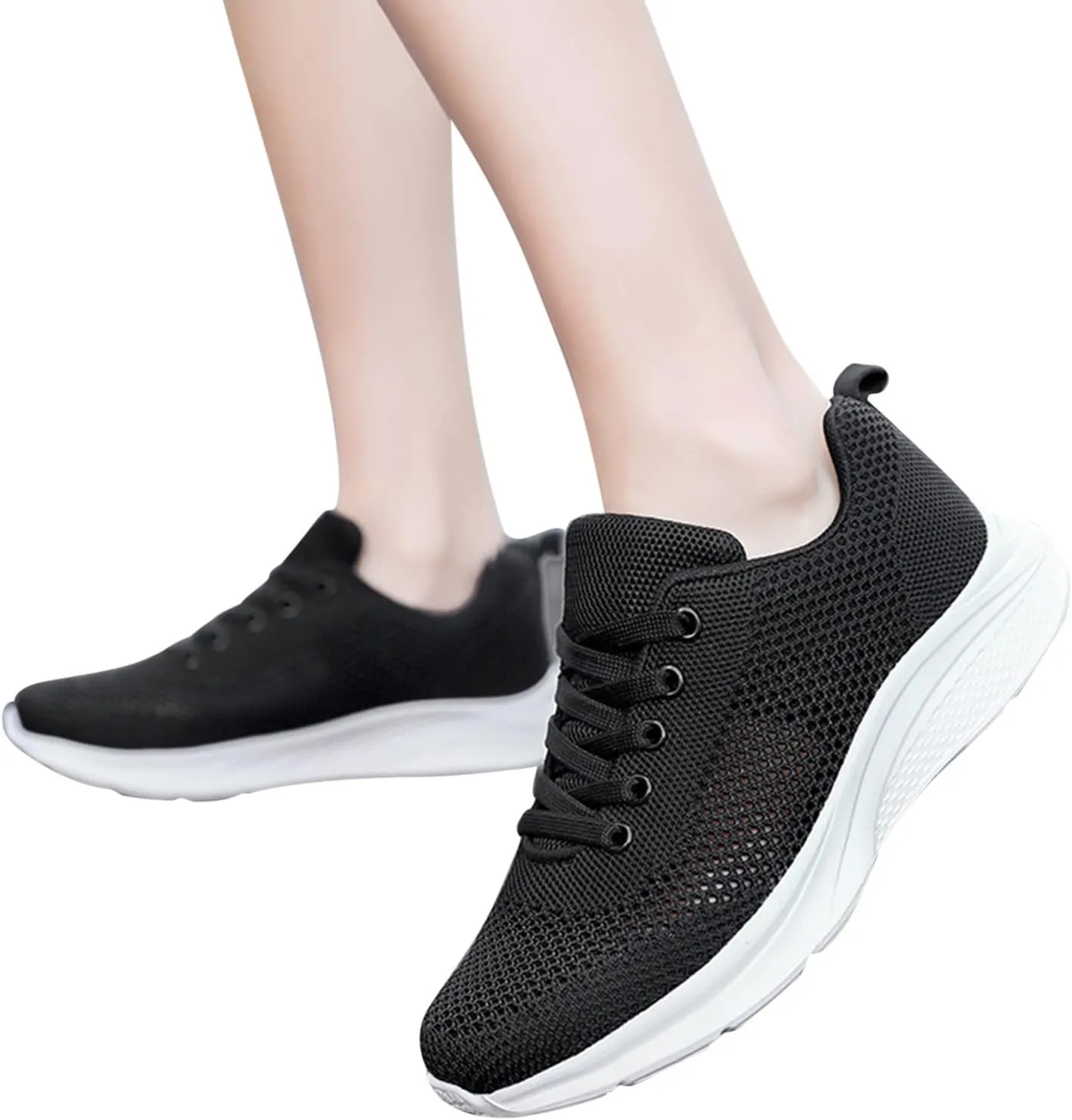 Womens Lace Up Walking Shoes Memory Foam Lightweight Comfort Running Shoes for Women Sports Casual Shoes Slip On Men Shoes Sneakers Slip On Tennis Shoe Trainers Shoe