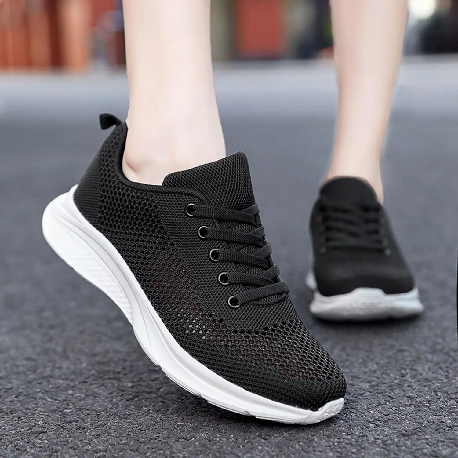 Womens Lace Up Walking Shoes Memory Foam Lightweight Comfort Running Shoes for Women Sports Casual Shoes Slip On Men Shoes Sneakers Slip On Tennis Shoe Trainers Shoe