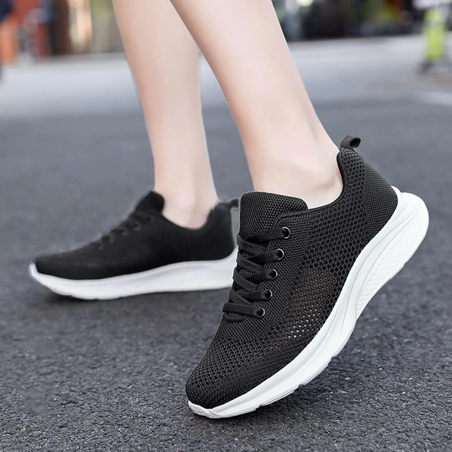 Womens Lace Up Walking Shoes Memory Foam Lightweight Comfort Running Shoes for Women Sports Casual Shoes Slip On Men Shoes Sneakers Slip On Tennis Shoe Trainers Shoe