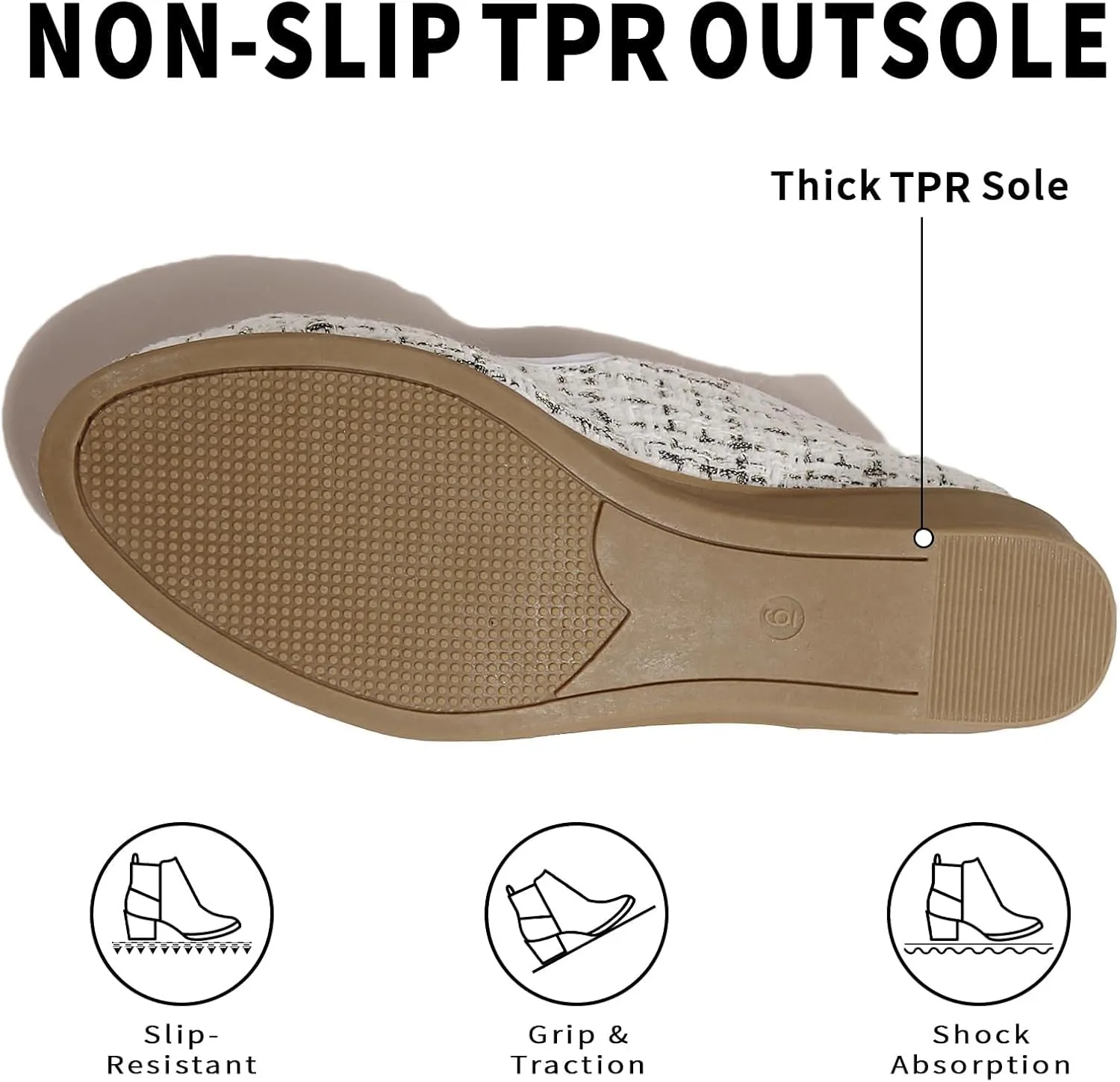 Women's Mary Jane Flats Comfortable Slip-on Flats Round Toe Dressy Ballet Shoes for Women