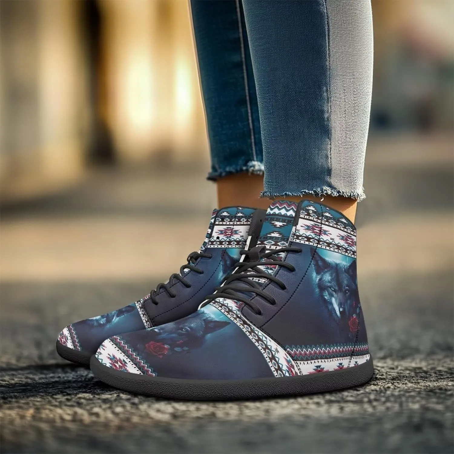 Women's Wide Toe Box Barefoot Shoes Lightweight Zero Drop Shoes Comfort High Top Casual Boots PU Leather Fashion Sneakers Size 6-13.5