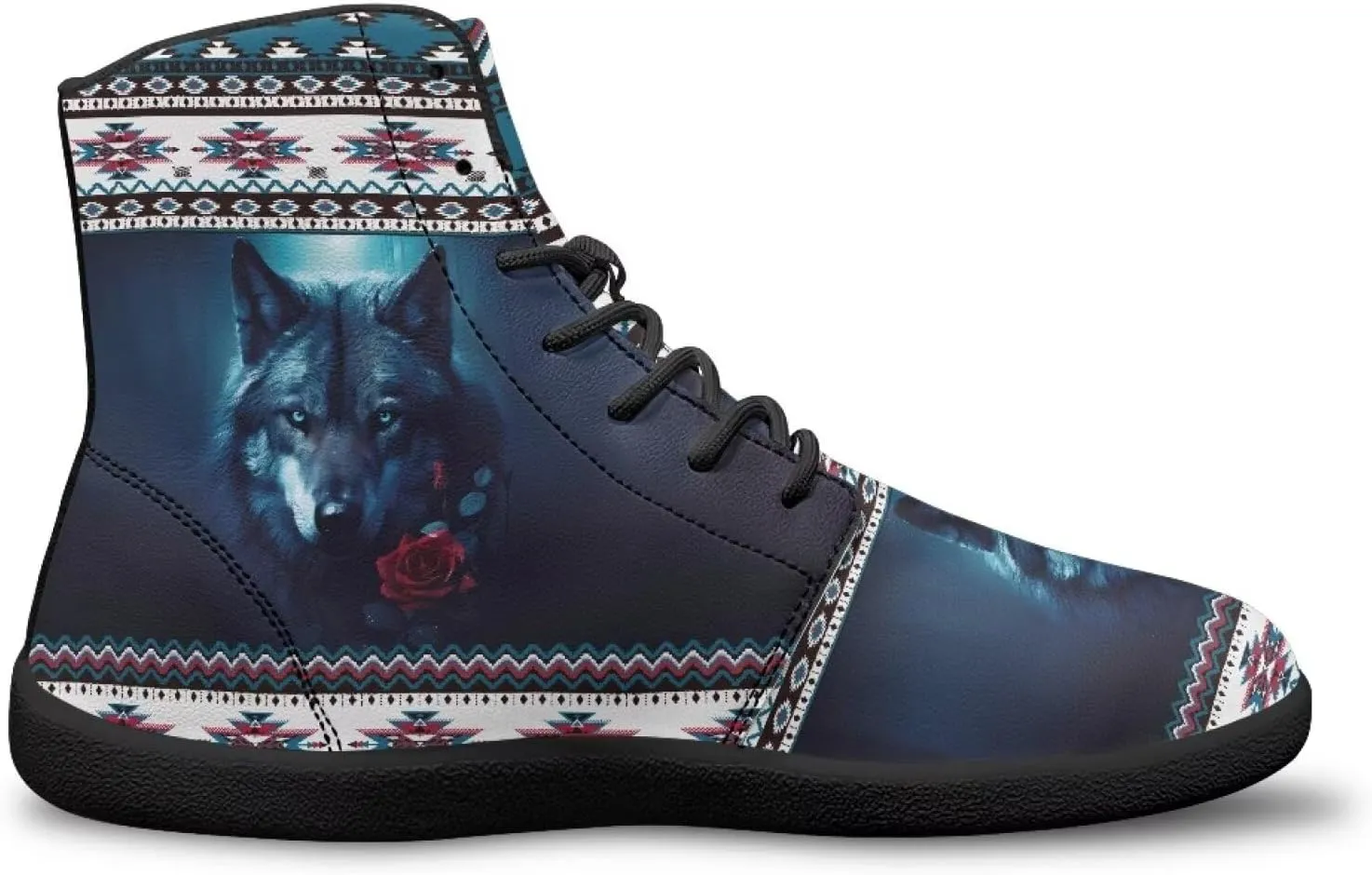 Women's Wide Toe Box Barefoot Shoes Lightweight Zero Drop Shoes Comfort High Top Casual Boots PU Leather Fashion Sneakers Size 6-13.5