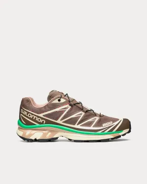 XT-6 Mindful Falcon / Almond Milk / Bright Green Low Top Sneakers