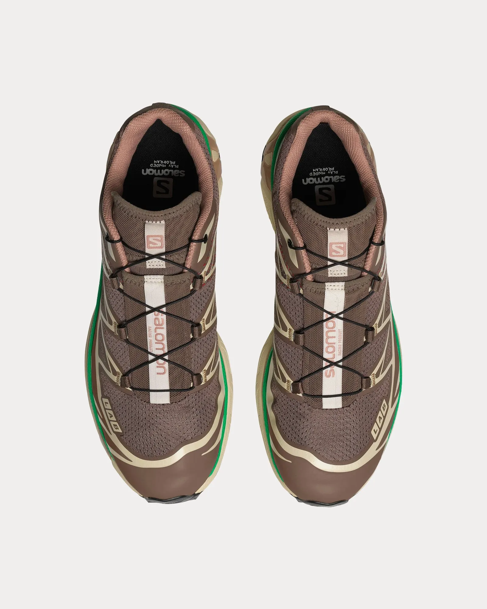 XT-6 Mindful Falcon / Almond Milk / Bright Green Low Top Sneakers